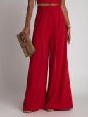 2-piece set, wide pants and red blouse AZRHP3868